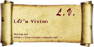 Löw Vivien névjegykártya